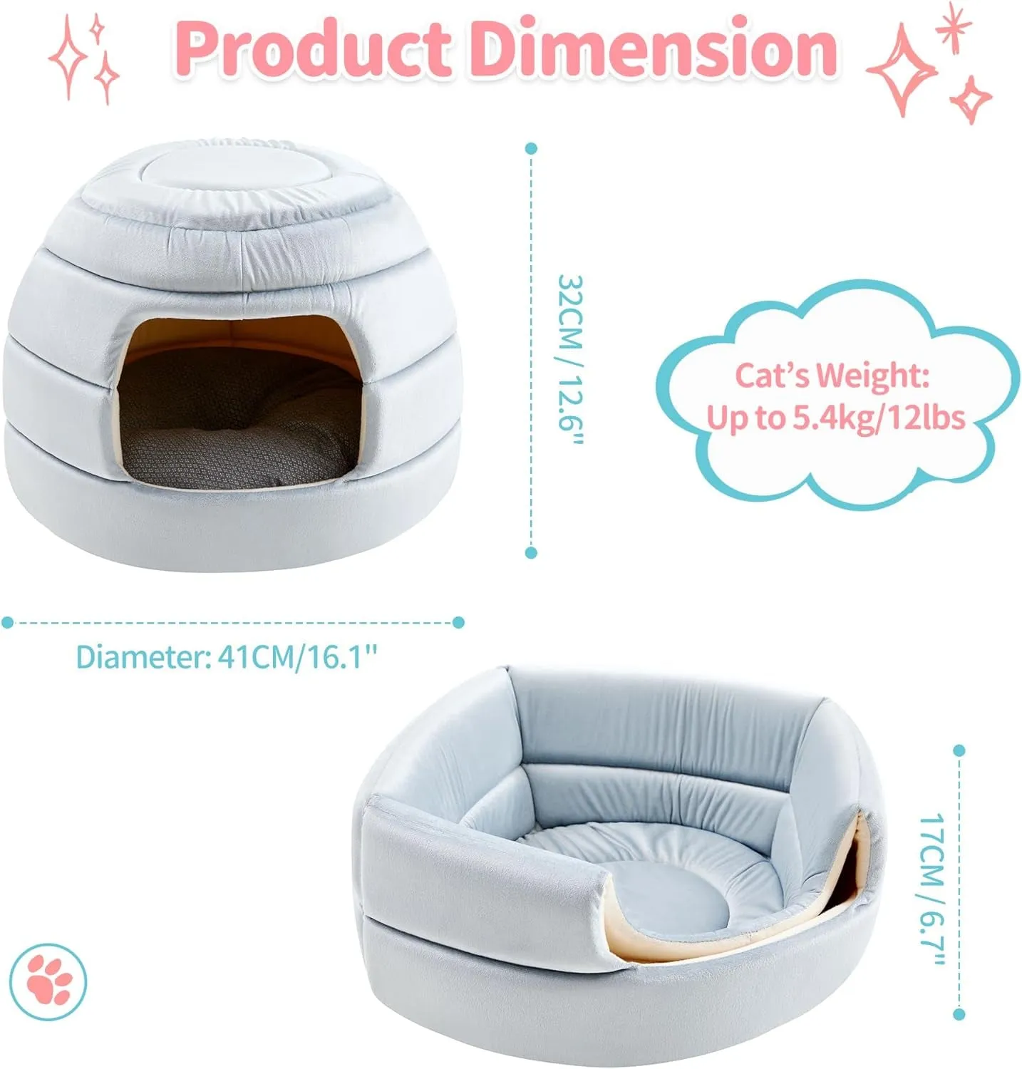 2-In-1 Foldable Cat Houses