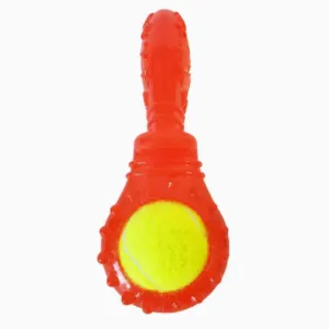 2 in 1 Squeaky Tennis Ball Chew Toy