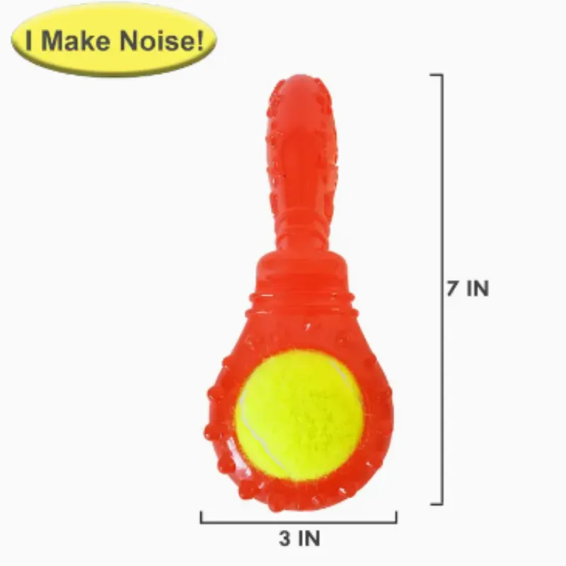 2 in 1 Squeaky Tennis Ball Chew Toy