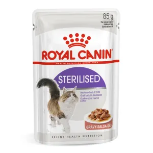 $9 OFF: Royal Canin Sterilised in GRAVY Adult Pouch Cat Food 85g x 12