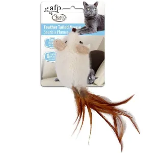 AFP Classic Comfort Feather Tail Mouse Cat Toys