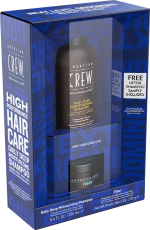 American Crew Next Level Fiber & Daily Deep Moisturizing Shampoo Duo Pack