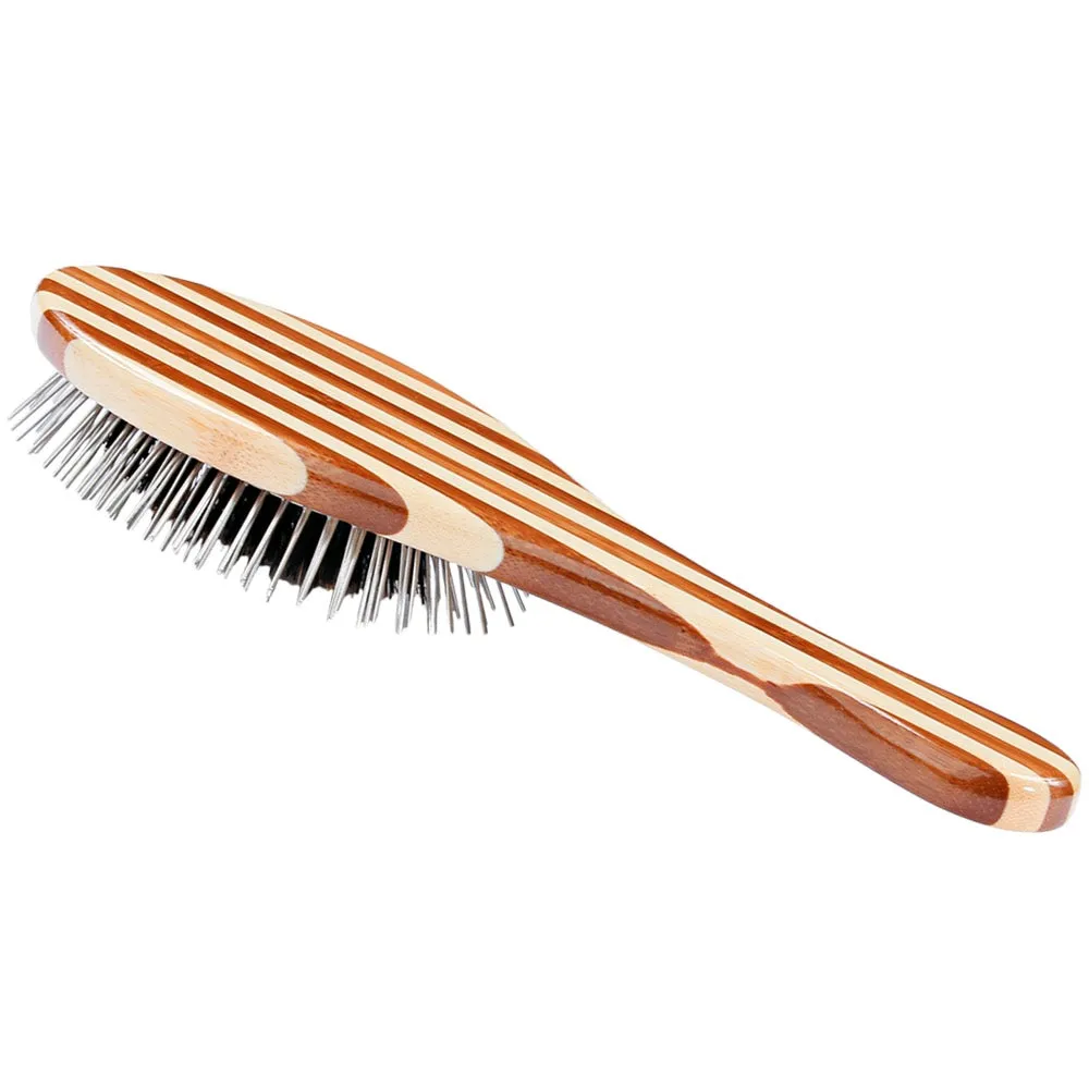 Bass Brushes Hybrid Groomer Striped Brush For Cats & Dogs (Medium)