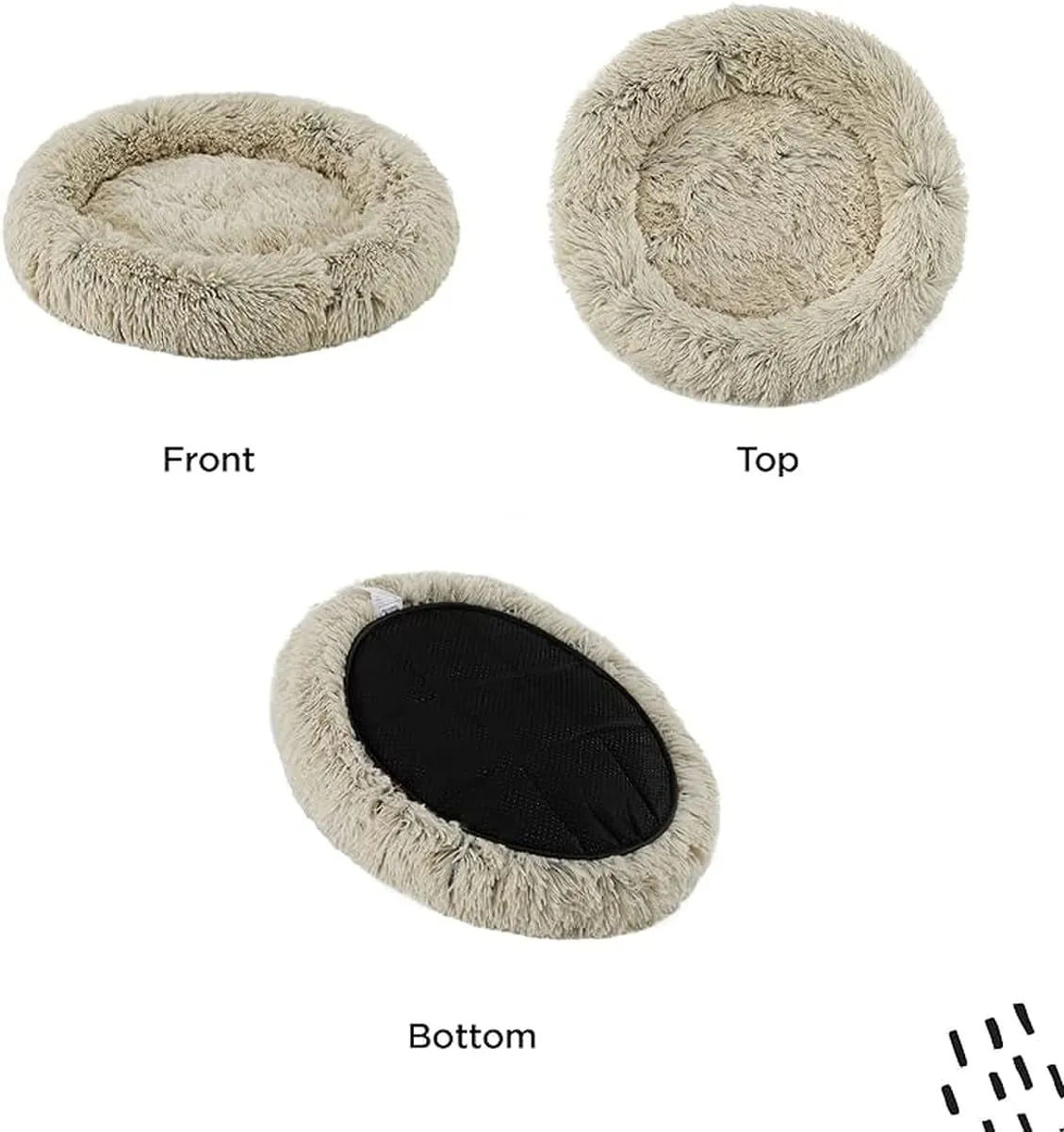 Best Friends by Sheri Cat Donut Bed - Taupe