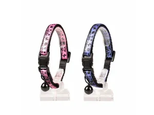 CAT COLLAR LACE NYLON 20-30cm / 10mm blue/pink