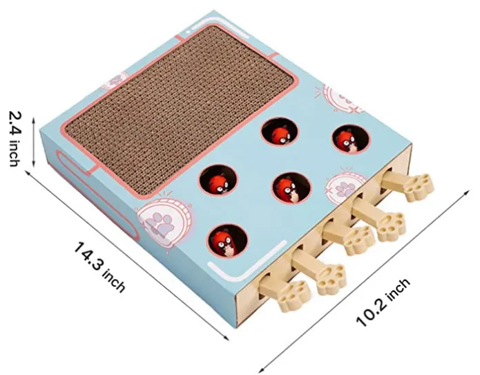 Cat Scratch pad,Interactive Cat Toys for Indoor,Spring Toys with Handle Funny Cat Stick