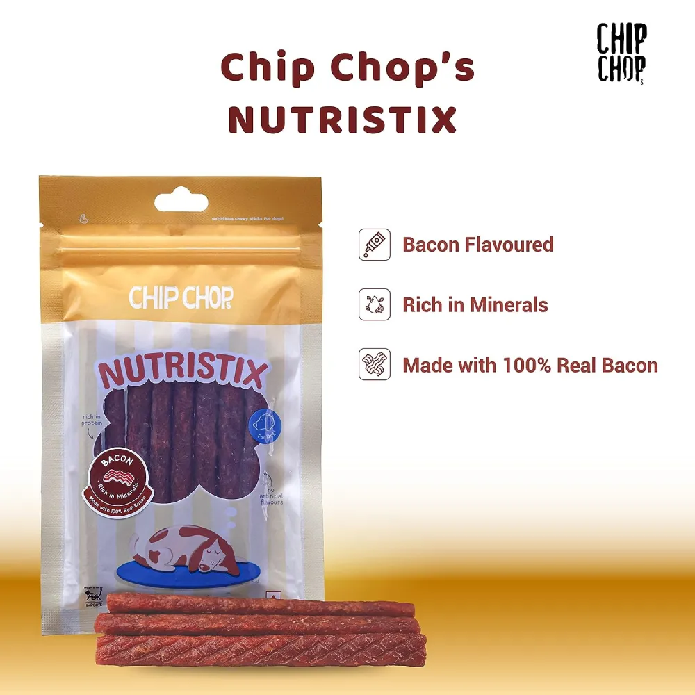 Chip Chops Chicken, Blueberry and Bacon Nutristix Dog Treats Combo (3 x 70g)