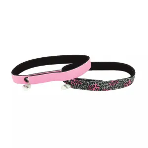 Coastal ElastaCat FlexFit Cat Collar 2Pk Cheetah and Neon Pink