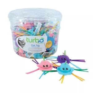 Coastal Turbo Jellyfish with Ribbons Lime Loop Cat Toy Each