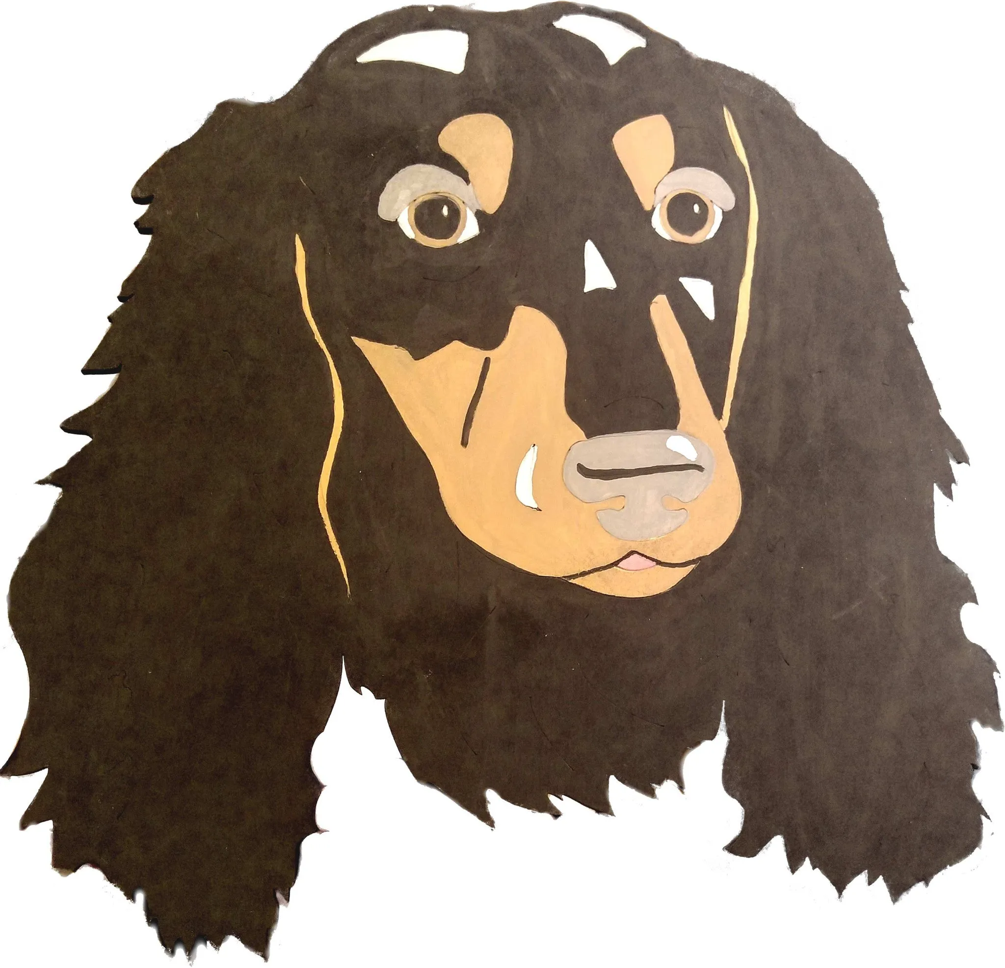 Dachshund Long Haired-DIY Pop Art Paint Kit