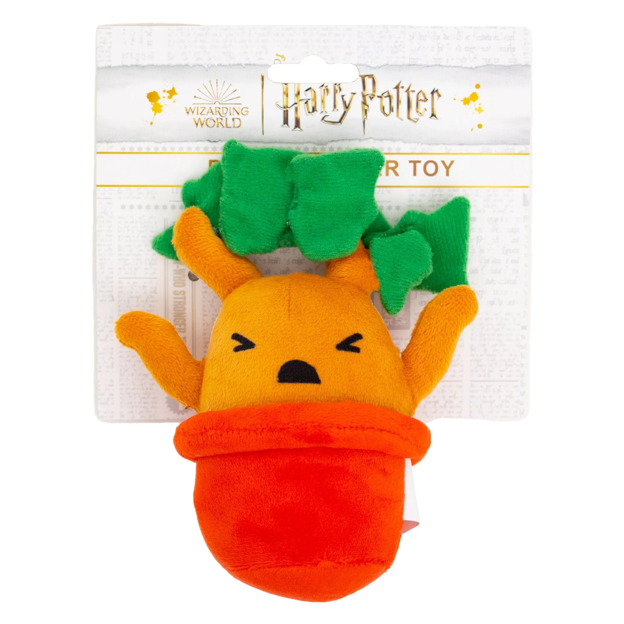 Dog Toy Squeaker Plush - Harry Potter Mandrake Root Charm by Buckle-Down