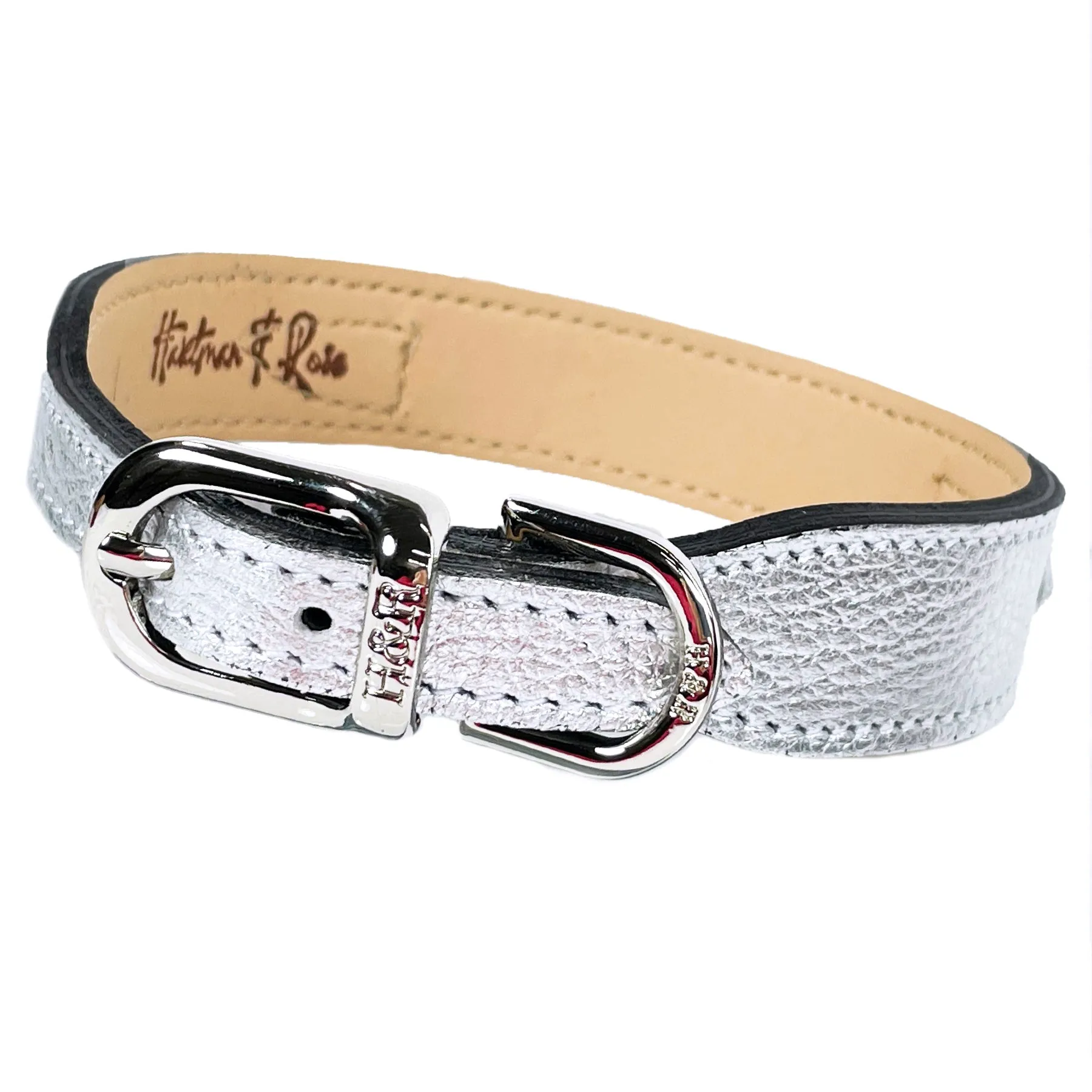 Dynasty Dog Collar in Metallic Silver & Nickel