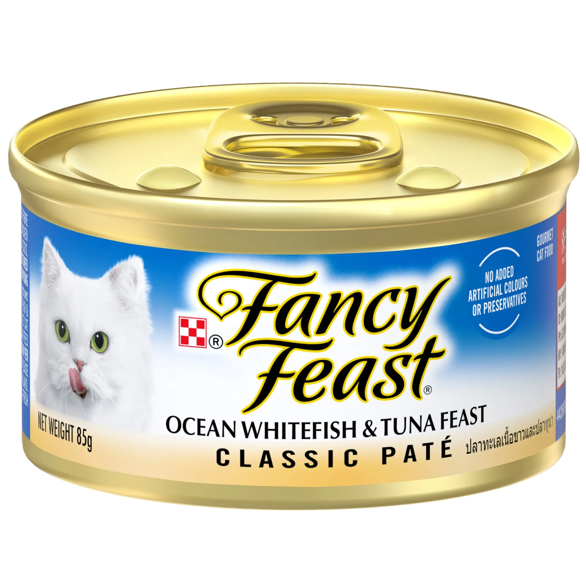 Fancy Feast Classic Pate Ocean Whitefish & Tuna Feast Gourmet Cat Food Wet Cat Food 85g x 24