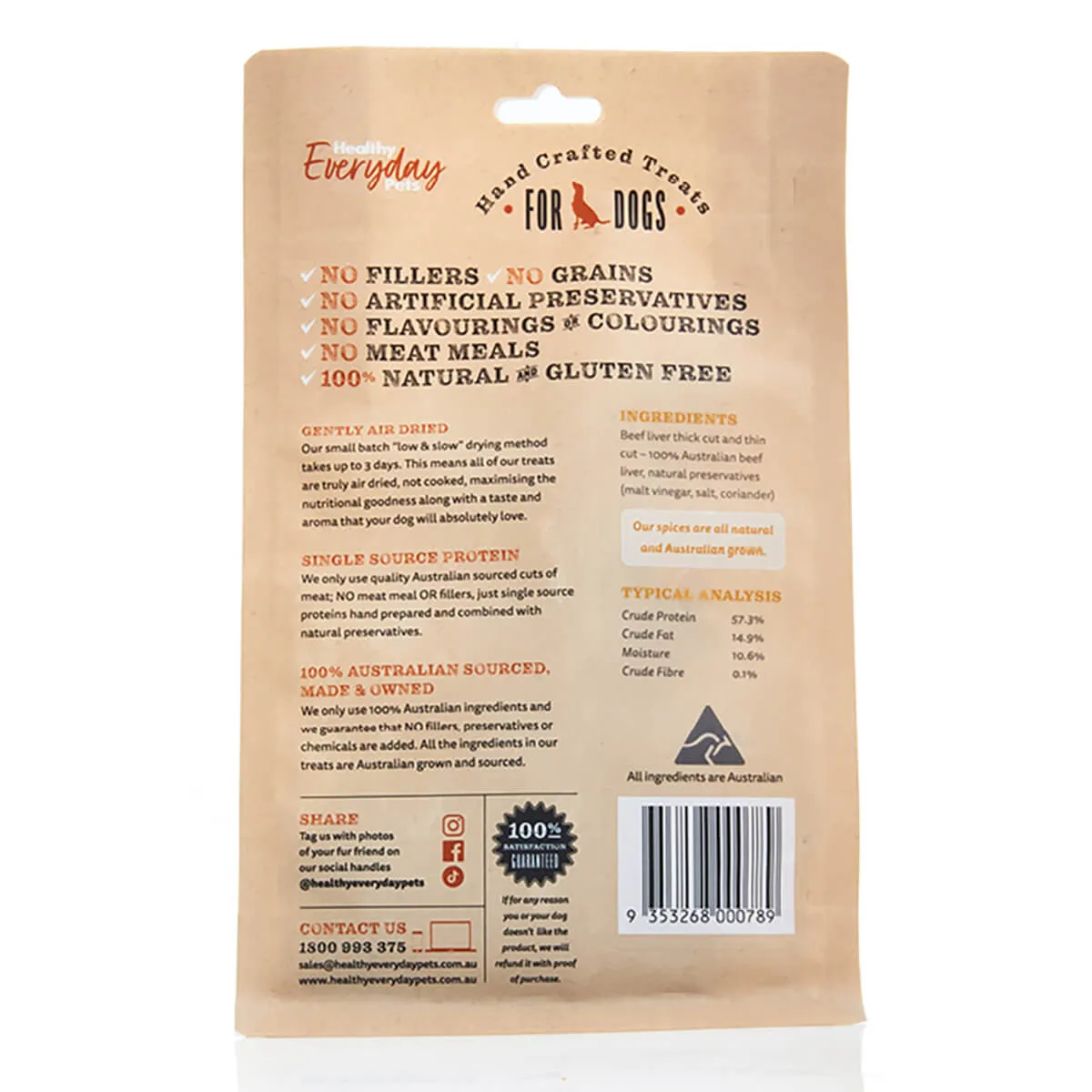 Healthy Everyday Pets Beef Liver Chunky Dog Treat