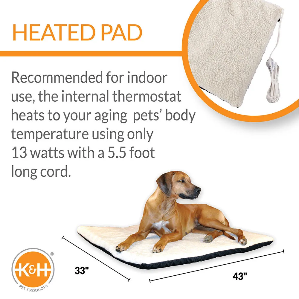 K&H Pet Products Ortho Thermo-Bed Heated Dog Bed, Fleece