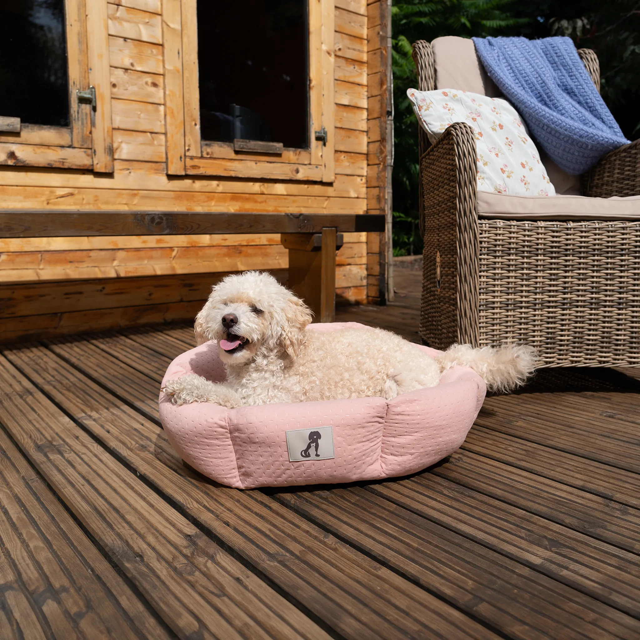 Luna Soft Dog Bed Pink - Size S/M/L