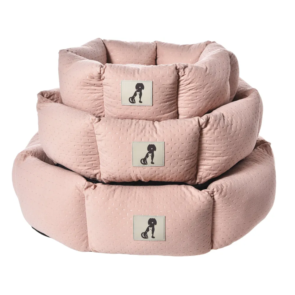 Luna Soft Dog Bed Pink - Size S/M/L