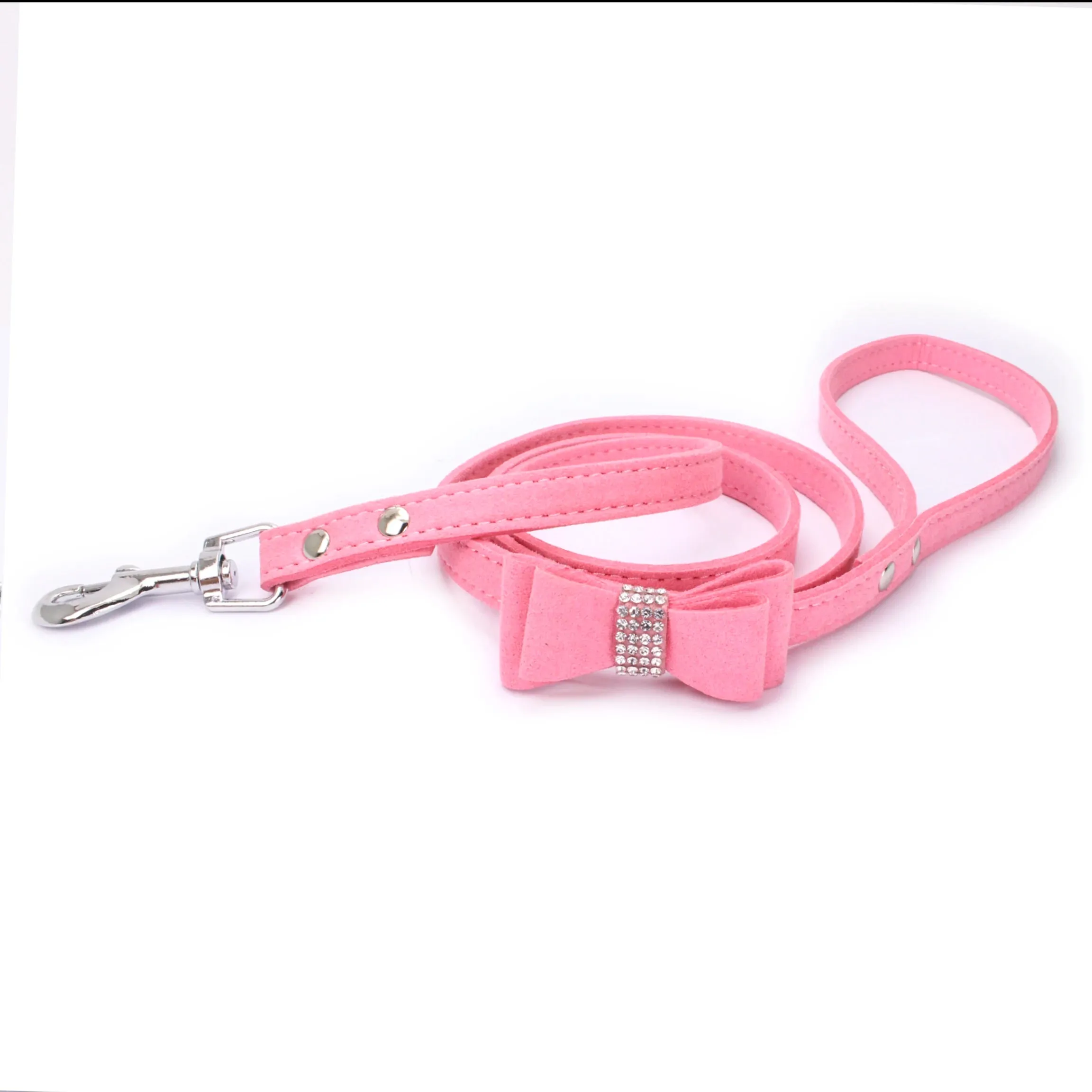 Luxurious Velvet Leather Pet Harness and Leash Set