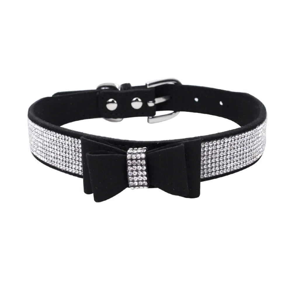 Luxurious Velvet Leather Pet Harness and Leash Set