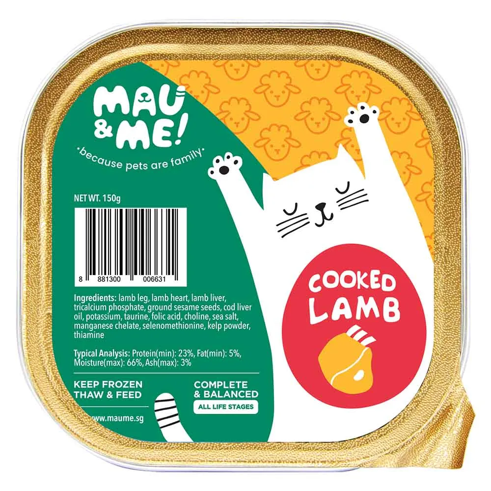 Mau&Me Cooked Lamb Frozen Cat Food