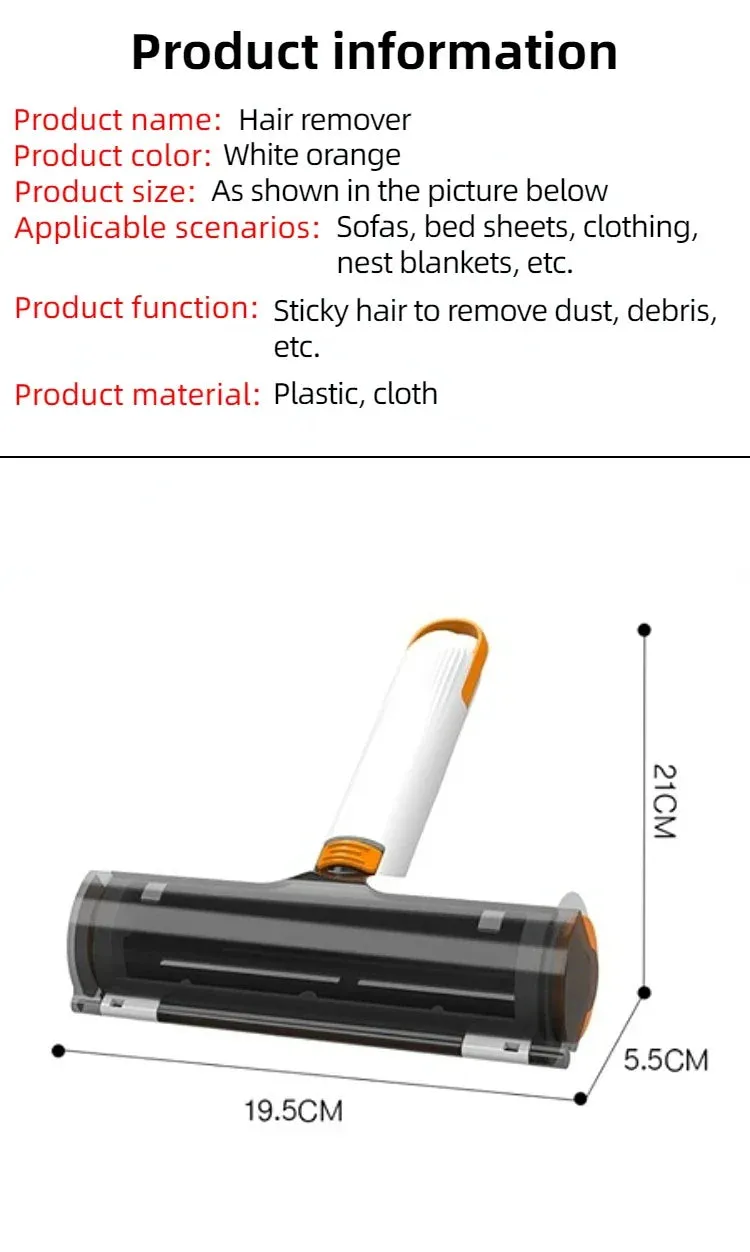 Multi-Functional Pet Hair Removal Roller - Washable and Reusable