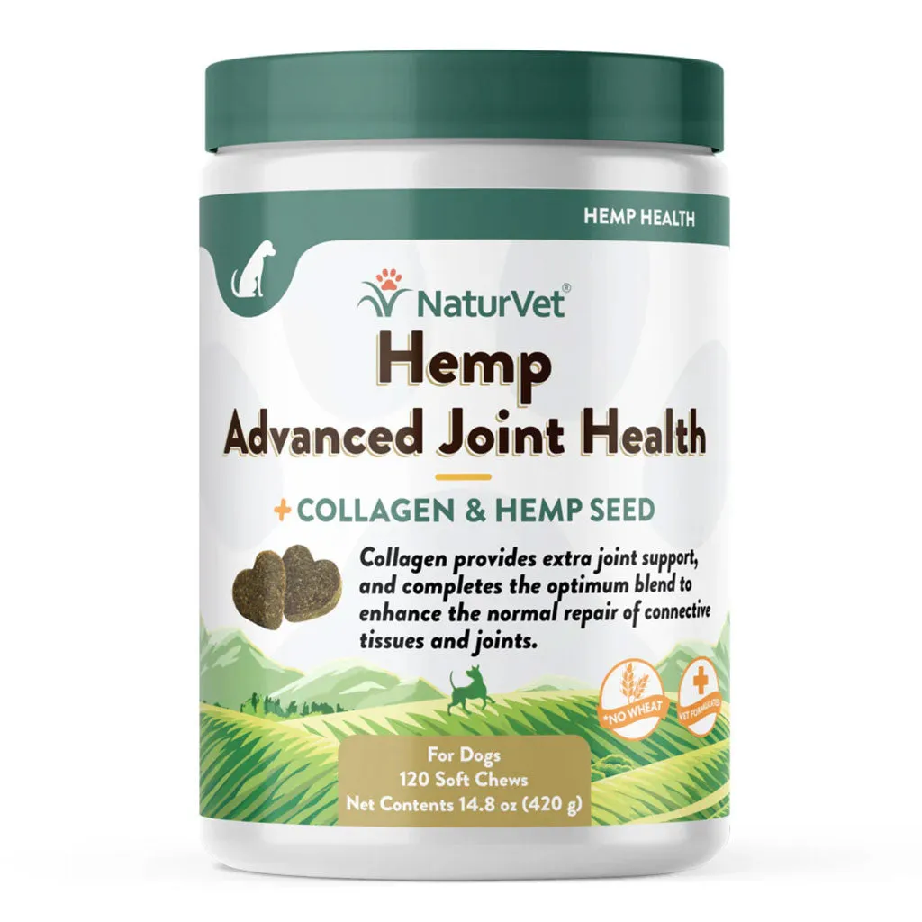 NaturVet Hemp Advanced Joint Health Soft Chews for Dogs