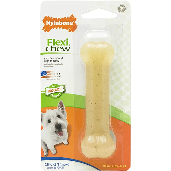 Nylabone Moderate Chew Flexi Chew Chicken Flavour - Regular