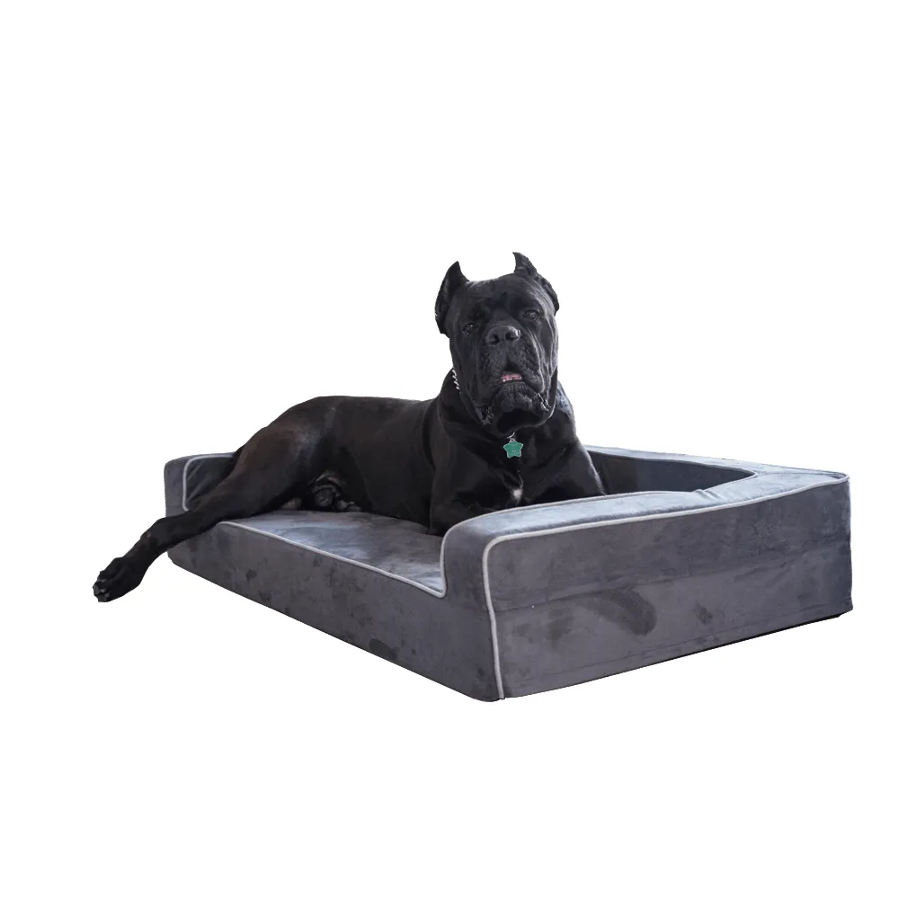 Orthopedic 3 Sided Dog Bed With Bolsters