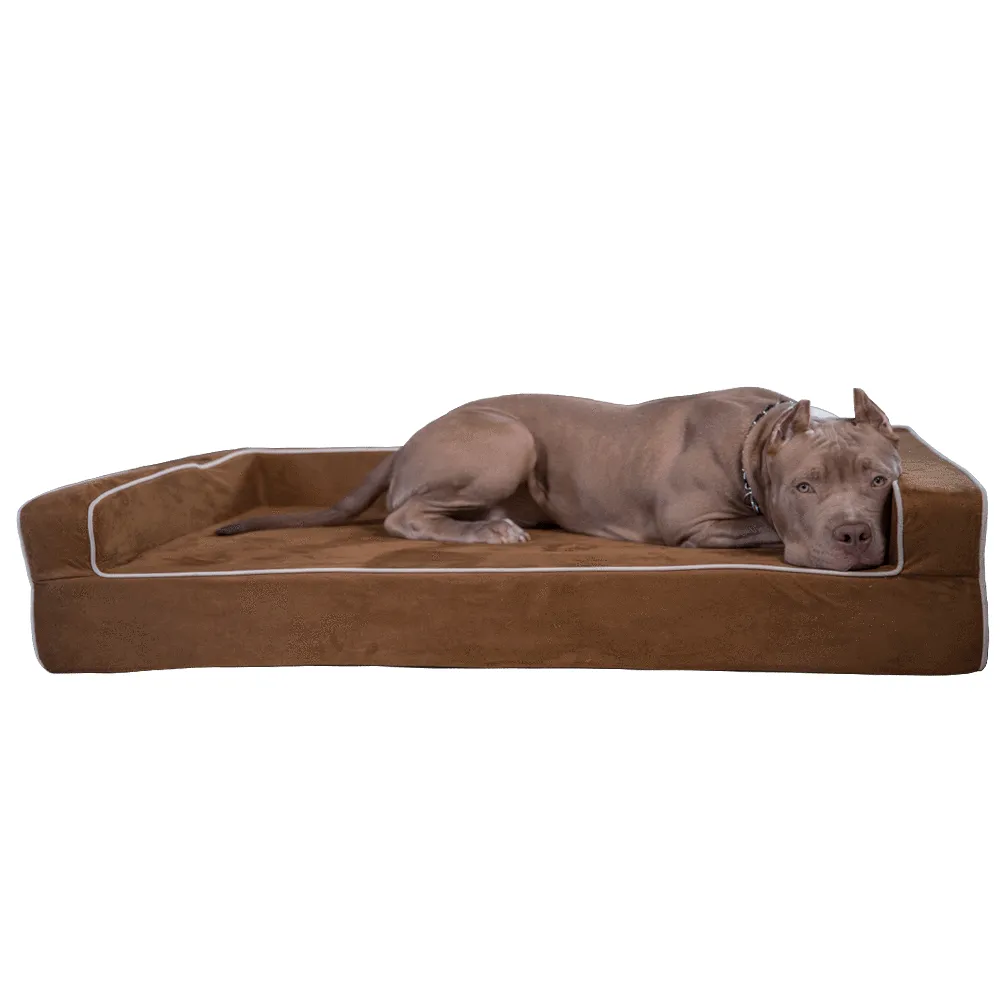 Orthopedic 3 Sided Dog Bed With Bolsters