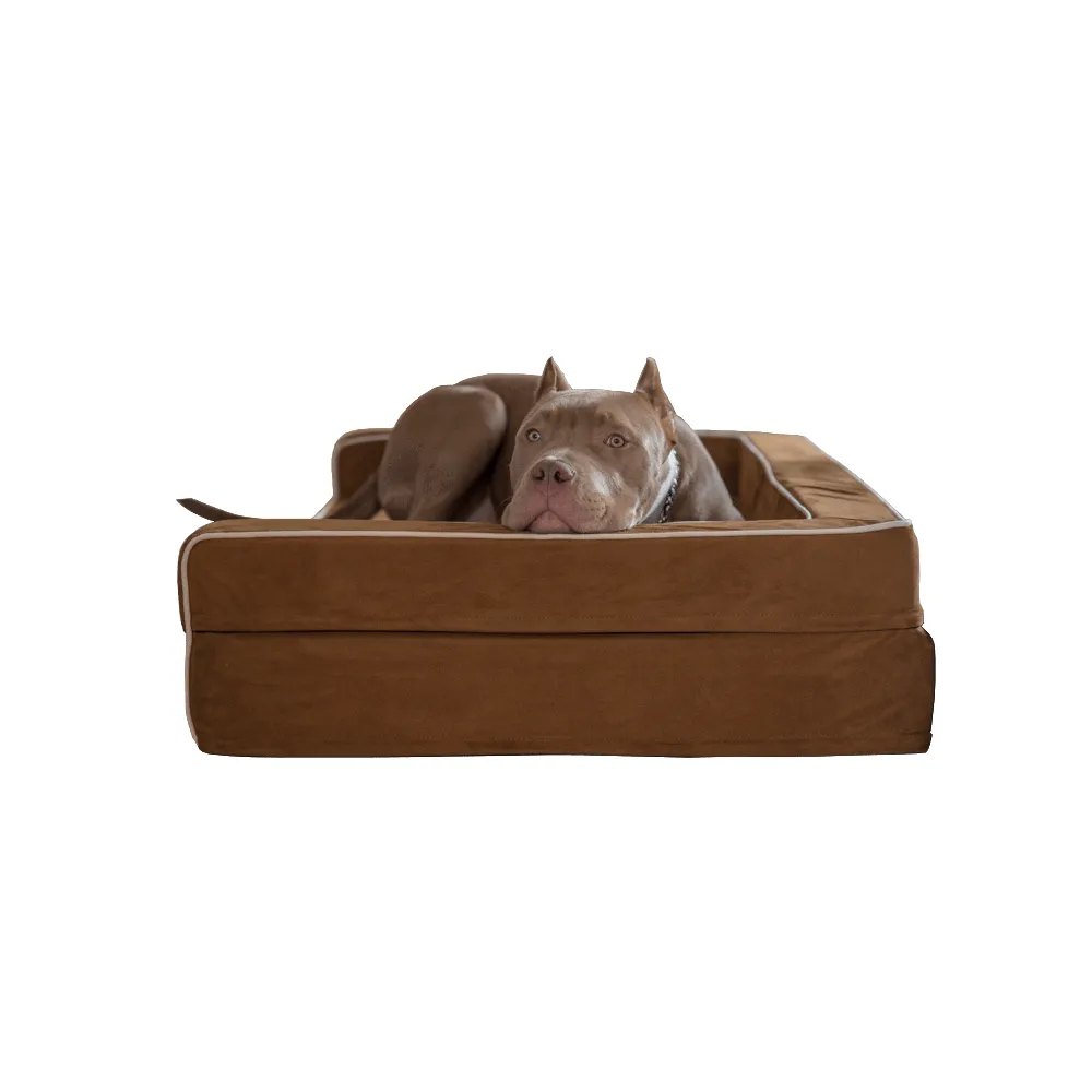 Orthopedic 3 Sided Dog Bed With Bolsters