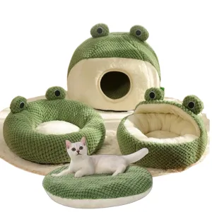 Pat and Pet Emporium | Pet Beds | Cartoon Frog Cat Dog House