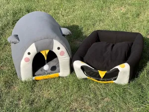 Penguin Face  Pet Bed - 2 in 1 Cat house & Couch for Cats