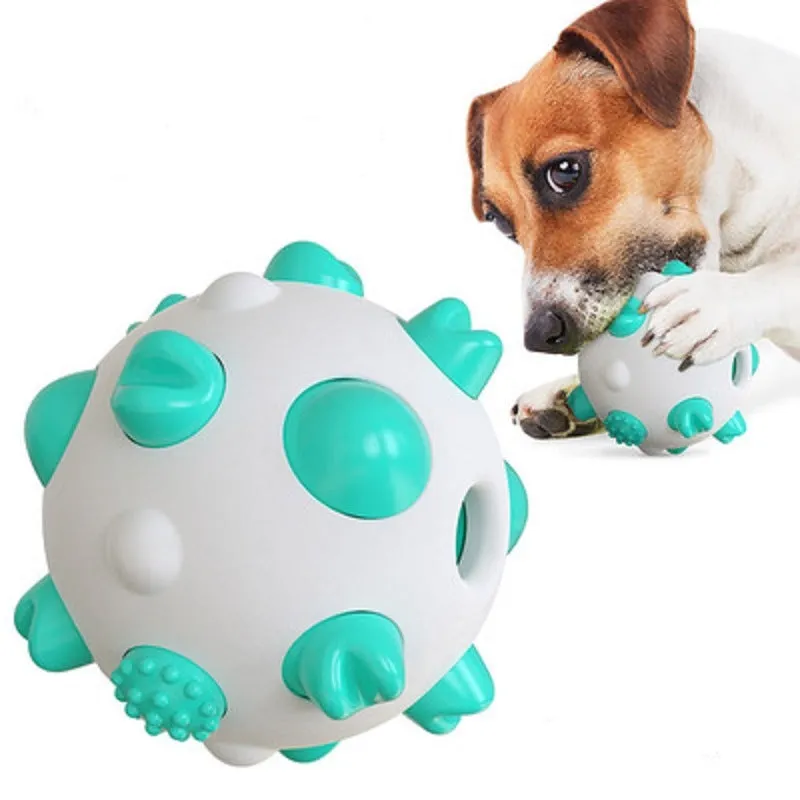 Pet Dog Interactive Chew Toy Non Toxic Bite Resistant Rubber Ball