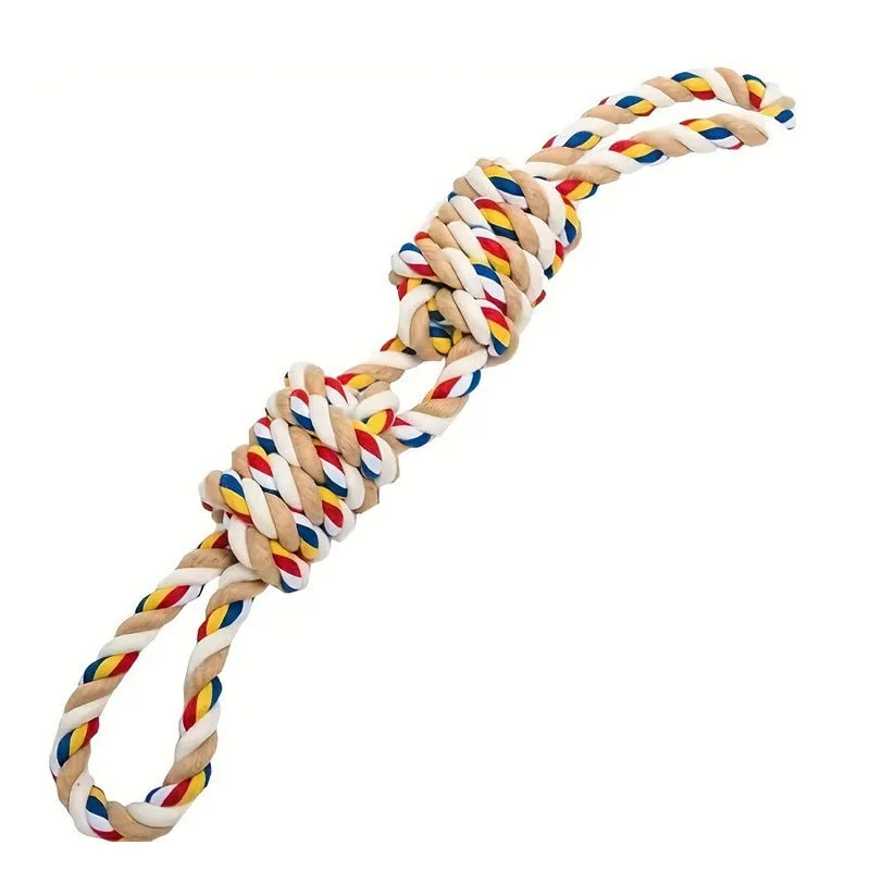 Pet Large Rope Knot Teeth Grinding Cleaning Cat Dog Interactive Chew Toy Training Supplies