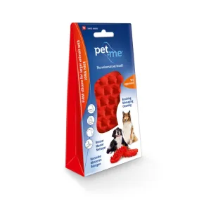 Pet   me Multi Functional Red Grooming Brush Firm Silicone for Dogs