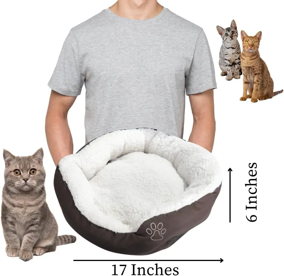 Plush round Cat Beds