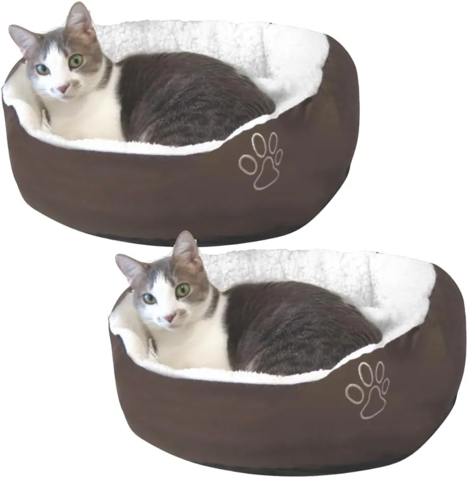 Plush round Cat Beds