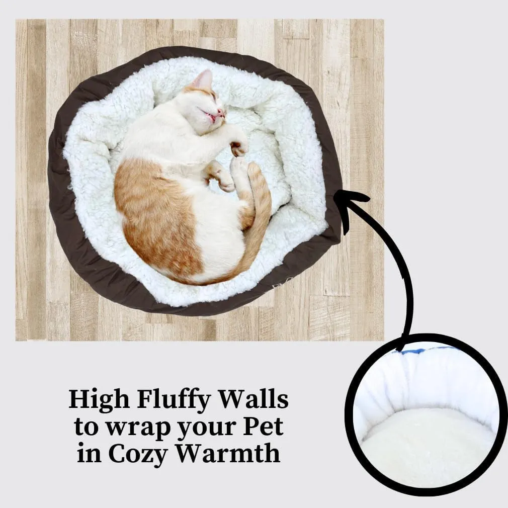 Plush round Cat Beds