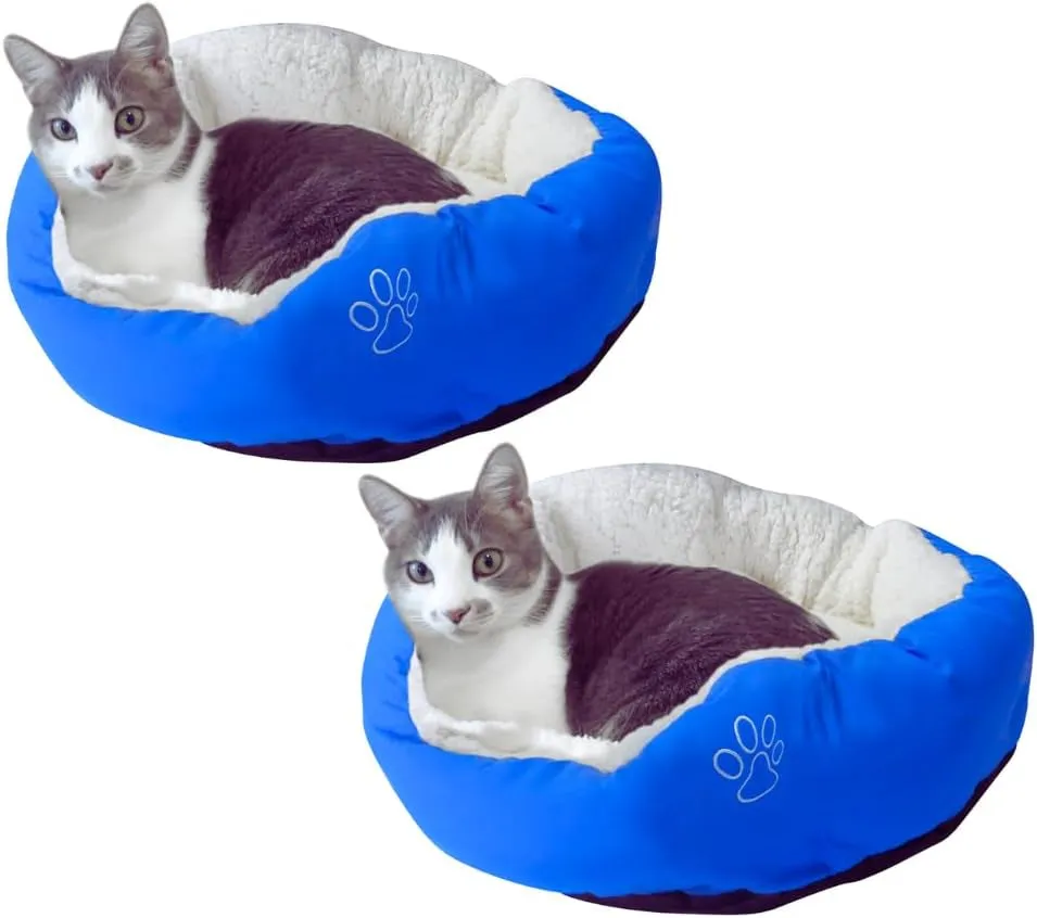 Plush round Cat Beds