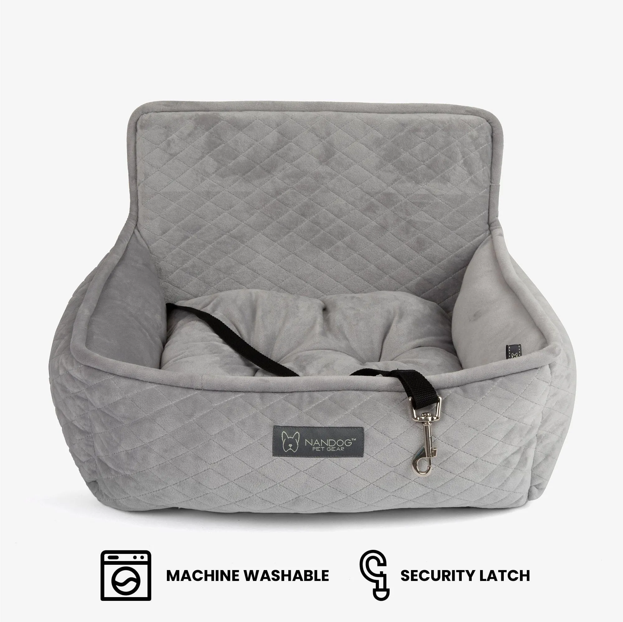 Small Dog Car Seat in Light Gray