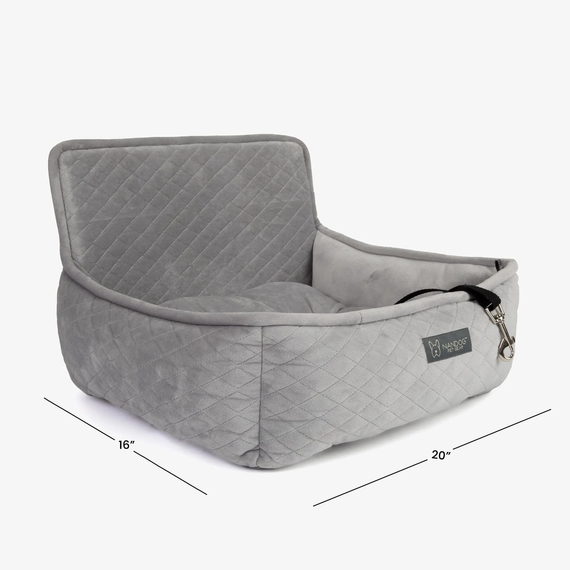 Small Dog Car Seat in Light Gray