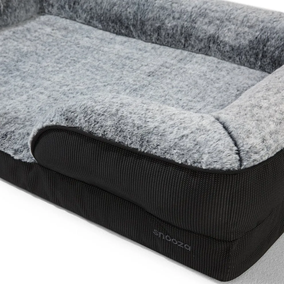 Snooza Tuff Ortho Retreat Dog Bed Black/Chinchilla Extra Large^^^