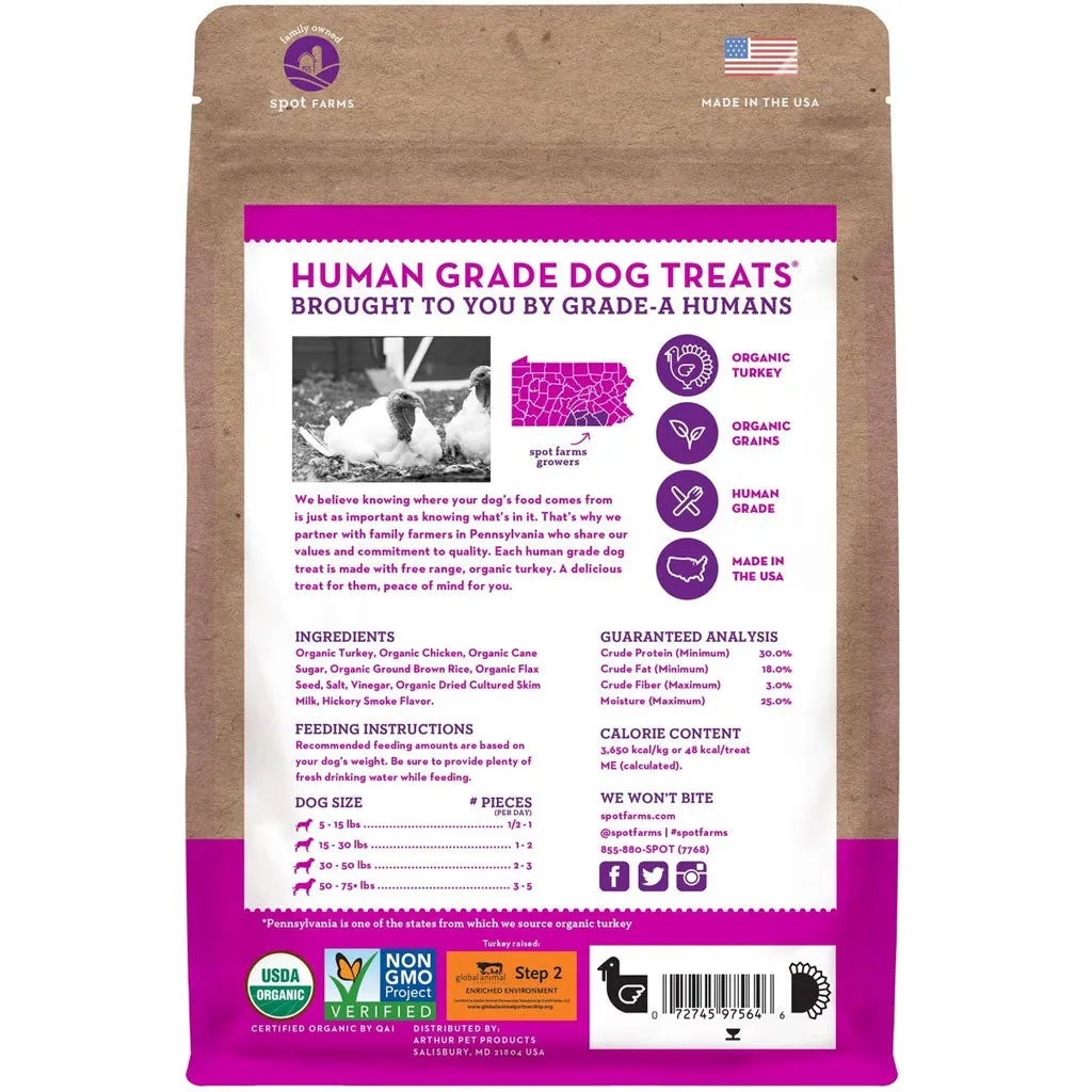 Spot Farms Organic Turkey Tenders Dog Treats, 10-oz