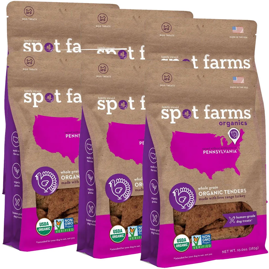 Spot Farms Organic Turkey Tenders Dog Treats, 10-oz