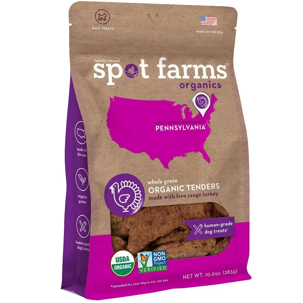 Spot Farms Organic Turkey Tenders Dog Treats, 10-oz