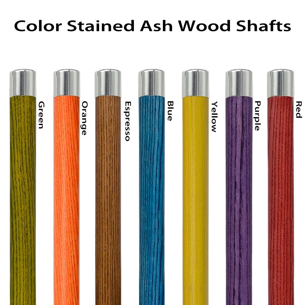 T-Handle Premium Chrome Brass Cane: Stained Custom Color Shaft