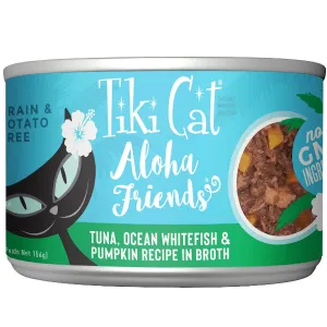 Tiki Cat Aloha Friends Tuna, Ocean Whitefish & Pumpkin Recipe Canned Cat Food