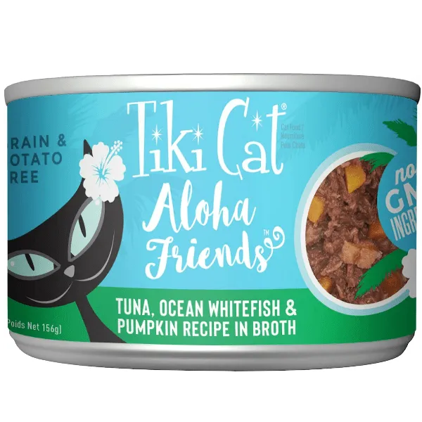 Tiki Cat Aloha Friends Tuna, Ocean Whitefish & Pumpkin Recipe Canned Cat Food