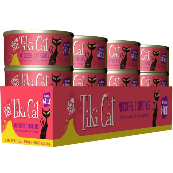 Tiki Cat Grill Mackerel & Sardines Recipe Canned Cat Food