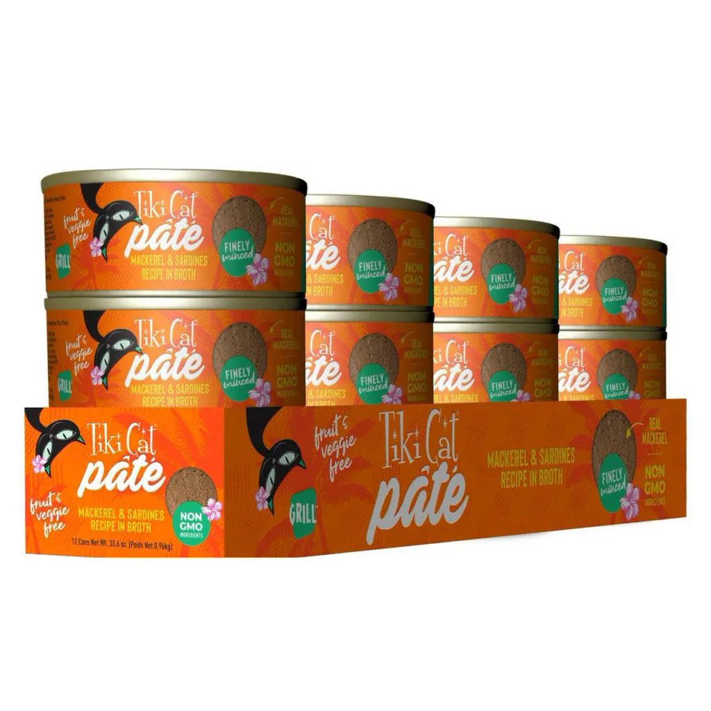 Tiki Cat Mackerel & Sardine Pate (2.8 oz x 12 cans)